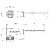 M12A Fem Coudé 5p LED PNP NO; Câble TPE 3x22AWG Jaune Cpc 15m - BCC M425-0000-1A-004-EX43T2-150 (BCC05TY)