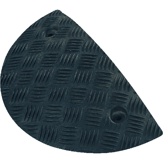 Endstück für Tempo-Stopp-Schwelle, ohne Nase, schwarz, Kunststoff, 420x250x75mm-Leggi tutto