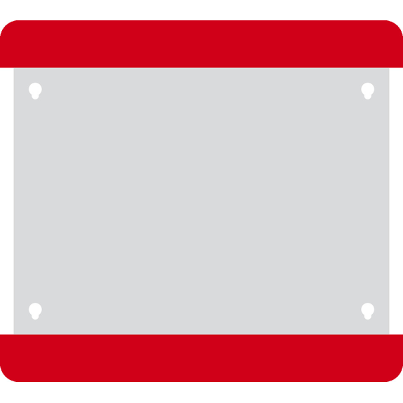 Selbstklebende Boden-Beschriftungstasche, geschlossen, rot, PVC, 290x323mm, 10/VE-Beschreibung lesen