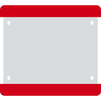 Selbstklebende Boden-Beschriftungstasche, geschlossen, rot, PVC, 290x323mm, 10/VE-Beschreibung lesen
