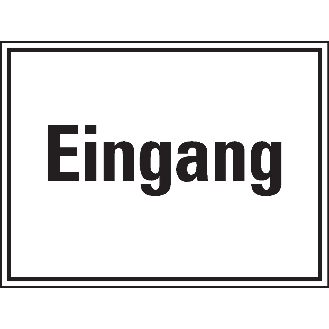 Boden-Hinweisschild Eingang, Rutschhemmung R10, Bodenmarkierungsfolie, 400x300mm-Beschreibung lesen