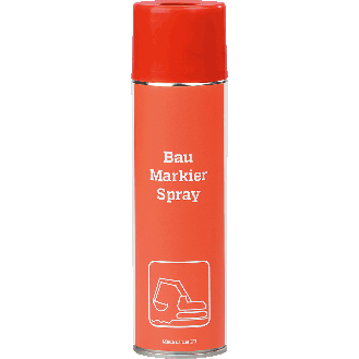 Baustellen-Markierfarbe, schnelle Markierung auf allen Flächen, rot, 500ml/Dose-Beschreibung lesen