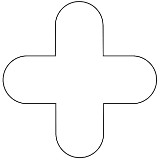 Bodenmarkierer X-Stücke, Rutschhemmung R10, weiß, Spezial-Kunststoff, 320x320x100mm, 10/VE-Beschreibung lesen