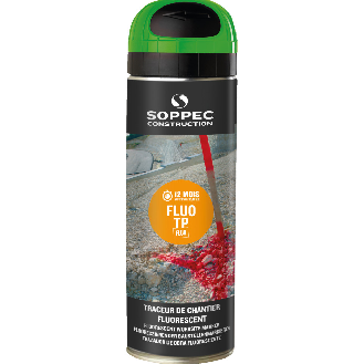 SOPPEC Markierfarbe Fluo T.P., für ca. 10 Monate, grün, fluoreszierend, 500ml/Dose-Beschreibung lesen