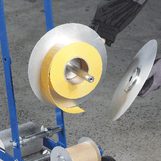 Abrollgerät Tape-Master, für Bodenmark.bänder/Antirutschbeläge, bis 100mm Breite-Beschreibung lesen
