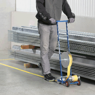 Abrollgerät Tape-Master, für Bodenmark.bänder/Antirutschbeläge, bis 100mm Breite-Beschreibung lesen