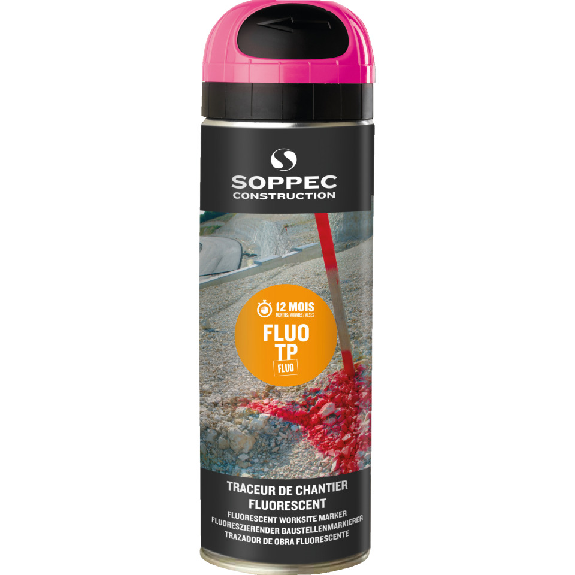 SOPPEC Markierfarbe Fluo T.P., für ca. 10 Monate, pink, fluoreszierend, 500ml/Dose-Beschreibung lesen