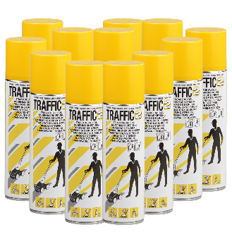 Karton Bodenmarkierfarbe Traffic,für SUPER-Striper,gelb,500ml/Dose,12 Dosen-Beschreibung lesen