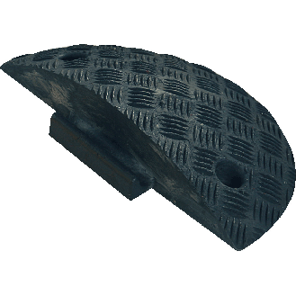 Anfangsstück für Tempo-Stopp-Schwelle, mit Nase, schwarz, Kunststoff, 420x250x75mm-Beschreibung lesen