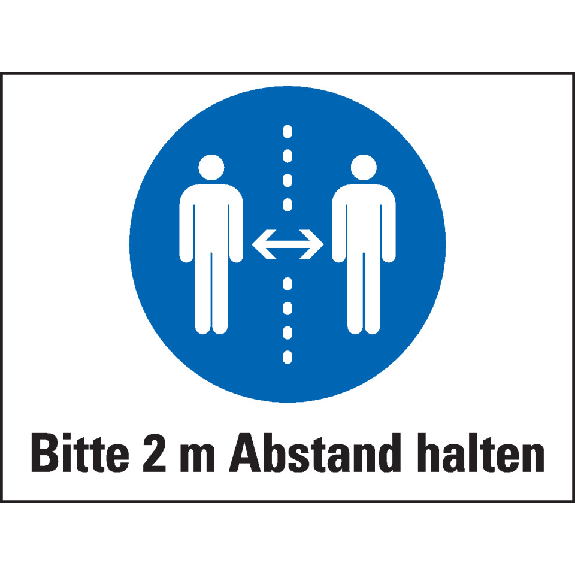 Boden-Hinweisschild Bitte 2 m Abstand halten, Rutschhemmung R10, Bodenmarkierungsfolie, 400x300mm, ASR A1.5 1,2 Boden-Hinweisschild Bitte 2 m Abstand halten, Rutschhemmung R10, Bodenmarkierungsfolie, 400x300mm, ASR A1.5 1,2-Beschreibung lesen