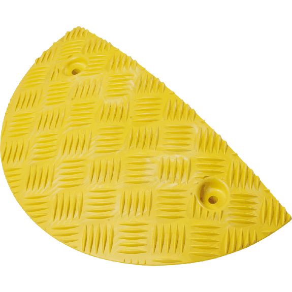 Endstück für Tempo-Stopp-Schwelle, ohne Nase, gelb, Kunststoff, 420x250x75mm-Beschreibung lesen