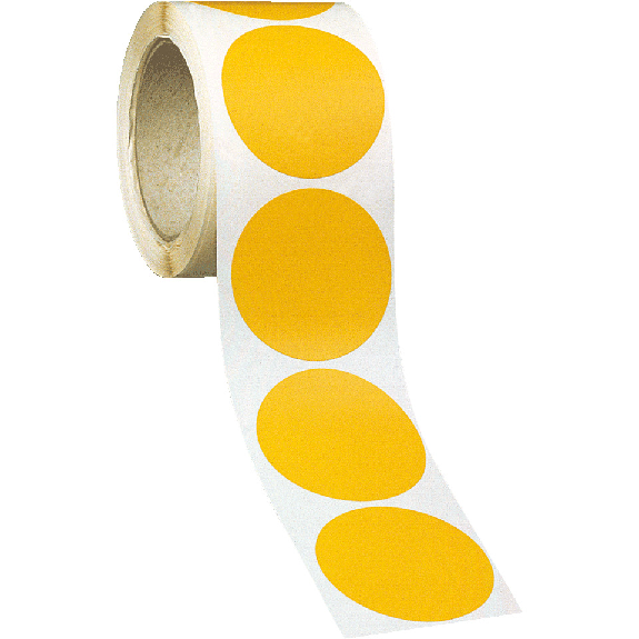 Bodenmarkierungspunkt, gelb (ca. RAL 1018), Ø 68mm, 450/Rolle-Beschreibung lesen