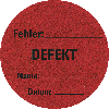 Organisationsetikett Defekt, rot, Primärfaser-Graspapier, Ø 60mm, 6/Bogen Organisationsetikett Defekt, rot, Primärfaser-Graspapier, Ø 60mm, 6/Bogen