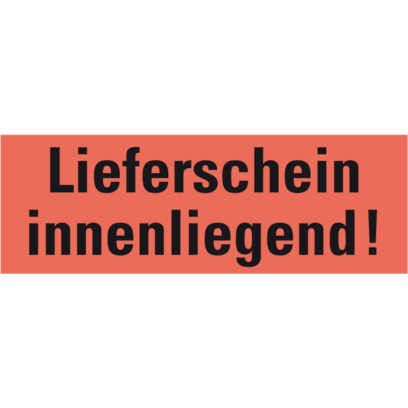 Hinweisetikett Lieferschein innenl., leuchtrot, Haftpapier, permanent, 147x50mm, 250/RO-Leggi tutto