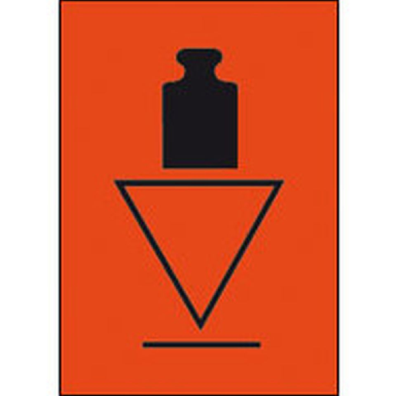 Verp.etikett Kopflastig,leuchtrot,Haftpapier,permanent,105x74mm,500/Rolle Verp.etikett Kopflastig,leuchtrot,Haftpapier,permanent,105x74mm,500/Rolle-Beschreibung lesen