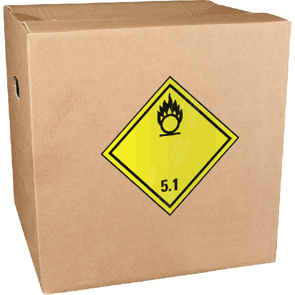 Gefahrgutzettel (Placards) Kl. 5.1 Entzündend wirk., Folie, seewasserbeständig, 250x250mm, IMDG-Code, GGVSEB, ADR, IATA-Beschreibung lesen