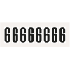 Ziffer 6, weiß/schwarz, Folie, Schrifthöhe 50mm, 22x57mm, 160 Stück/Packung Ziffer 6, weiß/schwarz, Folie, Schrifthöhe 50mm, 22x57mm, 160 Stück/Packung