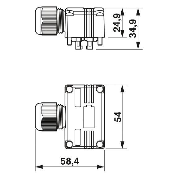 Capot de raccordement pour répartiteur, raccordement vissé enfichable - SACB-C-H180-8/16 SCO P Capot de raccordement pour répartiteur, raccordement vissé enfichable - SACB-C-H180-8/16 SCO P-Lire la description