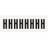 Buchstabe H, weiß/schwarz, Folie, Schrifthöhe 50mm, 65,0x29,8mm, 10/Bogen Buchstabe H, weiß/schwarz, Folie, Schrifthöhe 50mm, 65,0x29,8mm, 10/Bogen