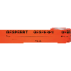 Qualitätsband GESPERRT, orange/schwarz, Polypropylen, selbstklebend, 46my, 75mm, 66m/Rolle Qualitätsband GESPERRT, orange/schwarz, Polypropylen, selbstklebend, 46my, 75mm, 66m/Rolle