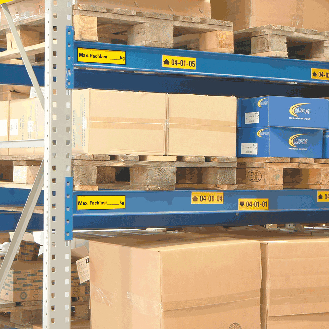 Regalbelastungsaufkleber Fachlast, gelb/schwarz, Folie, selbstklebend, 150x50mm, 5/Bogen-Beschreibung lesen