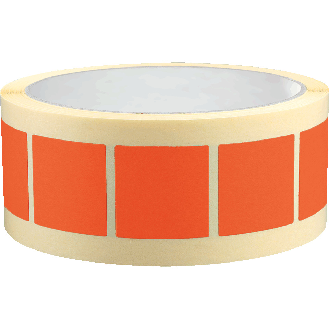 Organisationsetikett, beschriftbar, rot, Haftpapier, ablösbar, 25x25mm, 500/Rolle-Beschreibung lesen