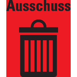 Organisationsetikett Ausschuss, rot, Haftpapier, ablösbar, 17x17mm, 500/Rolle-Beschreibung lesen