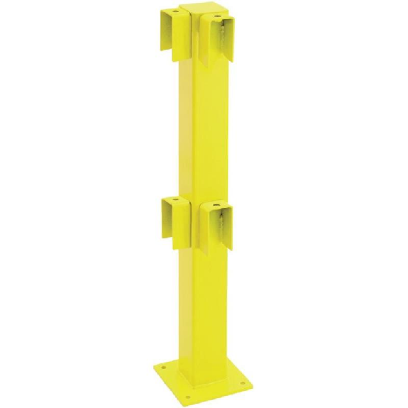 Poteau d'angle 1000mm jaune avec platine finition G+P - 194.15.572 Poteau d'angle 1000mm jaune avec platine finition G+P - 194.15.572-Lire la description