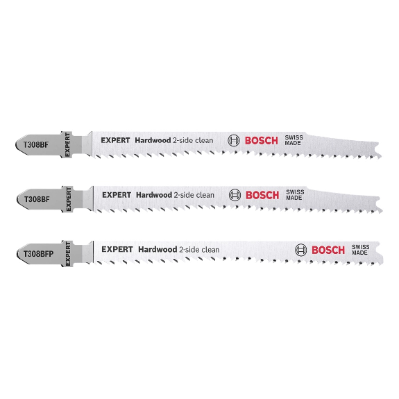Bosch EXPERT Hardwood 2-side clean Stichsgeblatt-Set, 2-tlg., T308BF/BFP-Beschreibung lesen