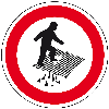 Verbotsschild Betreten verboten, Durchsturzgefahr, praxisbewährt, Folie, Ø 100mm Verbotsschild Betreten verboten, Durchsturzgefahr, praxisbewährt, Folie, Ø 100mm