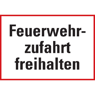 Feuerwehrschild Feuerwehrzufahrt freihalten, Aluminium, 350x500 mm-Beschreibung lesen