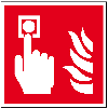 Brandschutzschild Brandmelder, Folie, selbstklebend, 200x200mm, ASR A1.3, DIN EN ISO 7010 F005 Brandschutzschild Brandmelder, Folie, selbstklebend, 200x200mm, ASR A1.3, DIN EN ISO 7010 F005