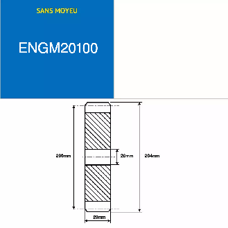 ENGM20100  100 Zähne  Modul: 2  Teilungsdurchmesser: 200 mm  Außendurchmesser: 204 mm  Zahnbreite: 20 mm-Beschreibung lesen