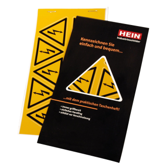 Warnschild Warnung vor elek.Spannung,ASR/ISO,Folie,selbstkl.,SL 50mm,100/Heft-Beschreibung lesen