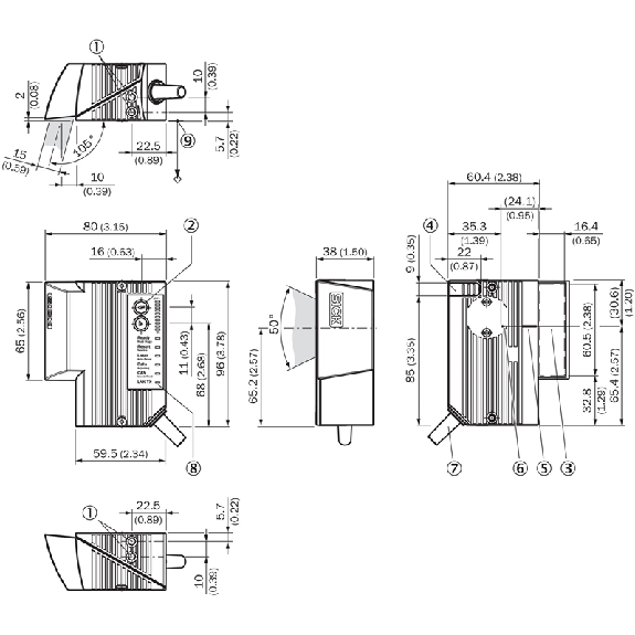 Lecteur de codes Linéaire, Focale fixe, Latéral, 74...412mm - CLV631-2000 Lecteur de codes Linéaire, Focale fixe, Latéral, 74...412mm - CLV631-2000-Lire la description