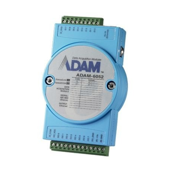 ADAM 6052, Netzwerk I/O-Modul mit 8 Eingängen, 8 Ausgängen incl. Netzteil 12V/1A ADAM 6052, Netzwerk I/O-Modul mit 8 Eingängen, 8 Ausgängen incl. Netzteil 12V/1A-Beschreibung lesen