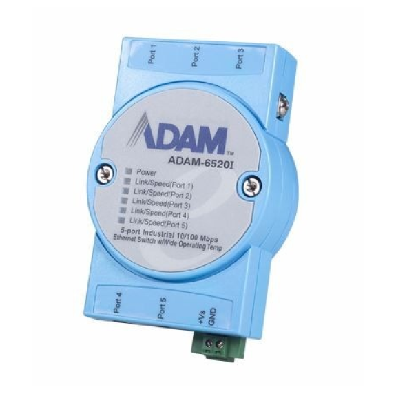 ADAM 6520I-AE, 5-port Wide Operating Temp. Industrial Switch ADAM 6520I-AE, 5-port Wide Operating Temp. Industrial Switch-Beschreibung lesen