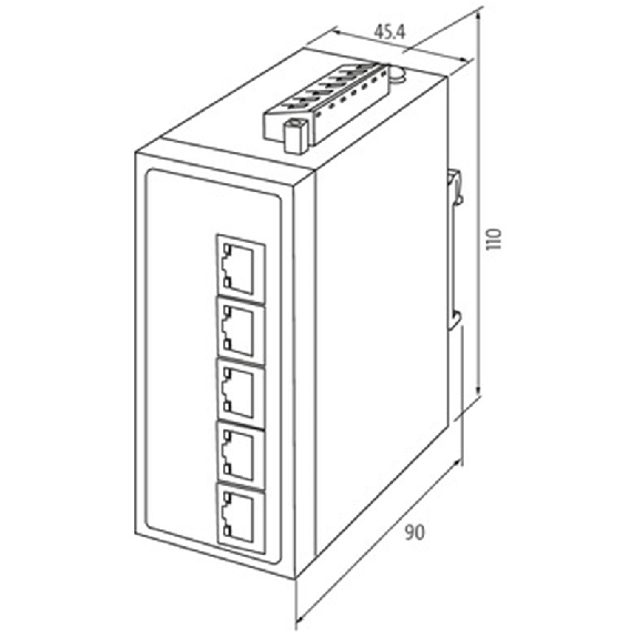 Switch non managé 5 ports Gigabit, 4 ports PoE, IP20, boitier métal - 58190 Switch non managé 5 ports Gigabit, 4 ports PoE, IP20, boitier métal - 58190-Lire la description