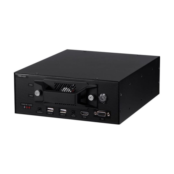 TRM-410S Hanwha Vision, Netzwerk Video Rekorder, 4 IP Kanäle, H.265, 50Mbps, 2x SATA, 9-36VDC, RJ45 PoE Switch-Leer más