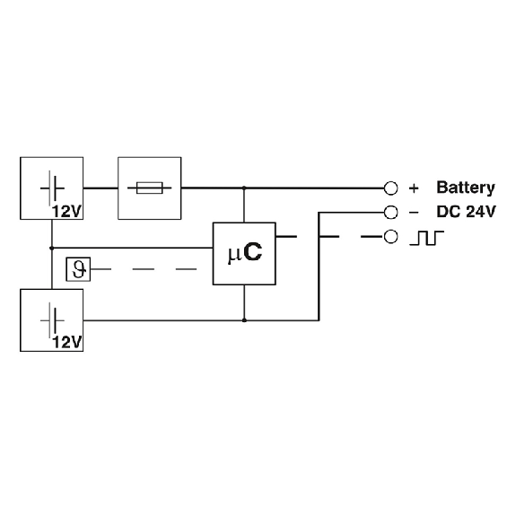 Accumulateur d'energie, VRLA-AGM, 24 V DC, 12 Ah - UPS-BAT/PB/24DC/12AH-Lire la description