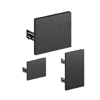 Obturateur 48x48 découpe 45x45 en polycarbonate gris - Q48-Lire la description