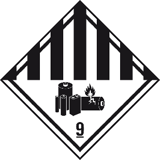 Verpackungskennzeichen Kl.9A Lithiumbatterien, Haftpapier, permanent, 100x100mm, 1000/Rolle, IMDG-Code, GGVSEB, ADR IATA-Beschreibung lesen