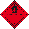 Verpackungskennzeichen Klasse 2.1 Flammable Gas, Folie, seewasserbeständig, 100x100mm, IMDG-Code, GGVSEB, ADR, IATA Verpackungskennzeichen Klasse 2.1 Flammable Gas, Folie, seewasserbeständig, 100x100mm, IMDG-Code, GGVSEB, ADR, IATA