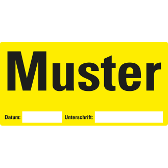 Etikett Muster, beschriftbar, gelb, Haftpapier, ablösbar, 148x74mm, 500/Rolle-Beschreibung lesen