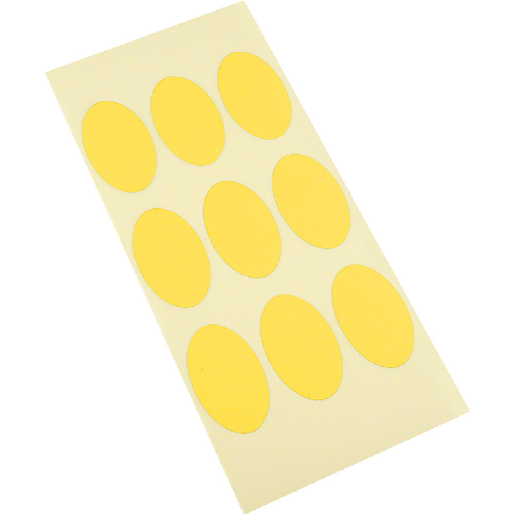 Etikett, oval, beschriftbar, gelb, Haftpapier, ablösbar, 50x30mm, 9/Bogen Etikett, oval, beschriftbar, gelb, Haftpapier, ablösbar, 50x30mm, 9/Bogen-Beschreibung lesen