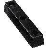 Rammpuffer Rubber 3, 3 Bohrungen, Ø 17mm, vulkanisiertes Neugummi, 80x400x70mm