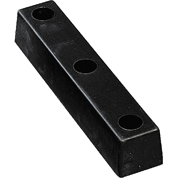 Rammpuffer Rubber 3, 3 Bohrungen, Ø 17mm, vulkanisiertes Neugummi, 80x400x70mm-Beschreibung lesen
