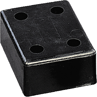 Rammpuffer Rubber 4, 4 Bohrungen, Ø 11mm, vulkanisiertes Neugummi, 150x200x80mm-Beschreibung lesen