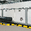 Rollstopp, zum Aufdübeln, gelb/schwarz, Stahlrohr, feuerverzinkt, Ø 76mm, 500mm Rollstopp, zum Aufdübeln, gelb/schwarz, Stahlrohr, feuerverzinkt, Ø 76mm, 500mm