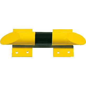 Rollstopp, zum Aufdübeln, gelb/schwarz, Stahlrohr, feuerverzinkt, Ø 76mm, 500mm-Beschreibung lesen